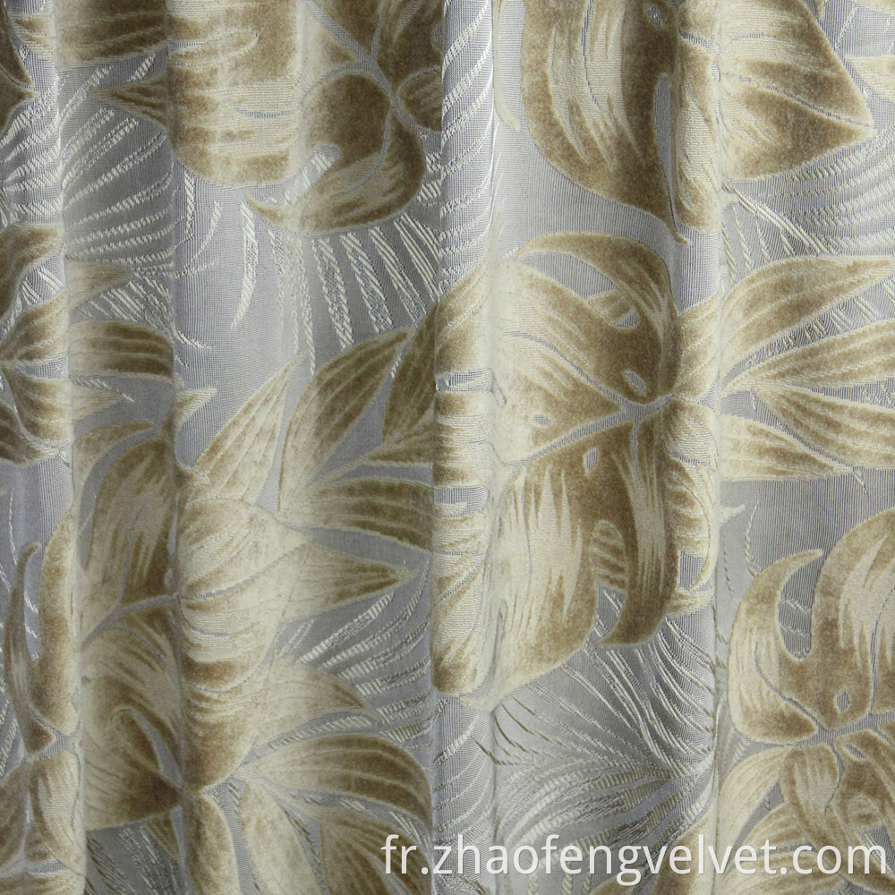 Matt Jarquard Curtian Velvet Fabric